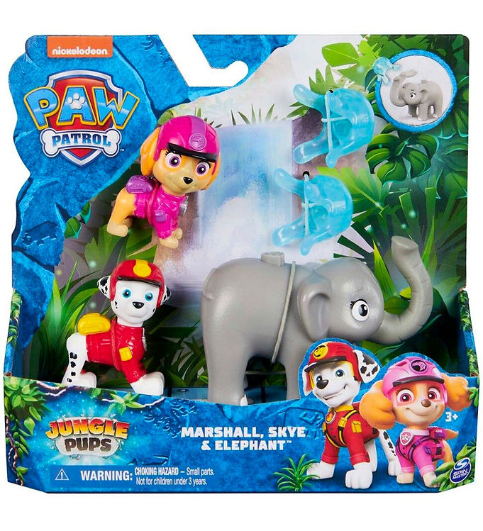 Paw Patrol Legesæt - 10 cm Marshall, Skye & Elephant unisex