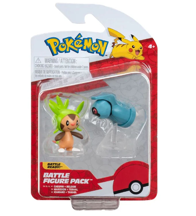 Pokémon Figurer - 2-pak Battle Figure Chespin/Beldum unisex