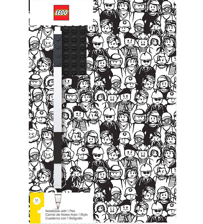 LEGOÂ® Notesbog m. Gel Pen - Minifigures