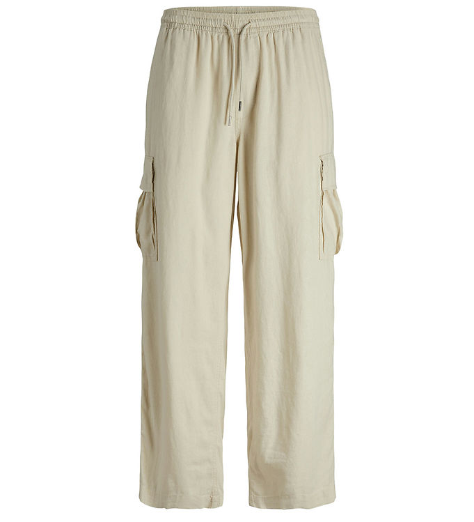 Jack & Jones Bukser - Hør - JpstBill - Cargo - Summer Sand
