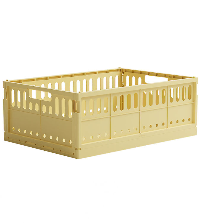 Made Crate Foldekasse - Maxi - 48x33x17,5 cm - Lemon Cream