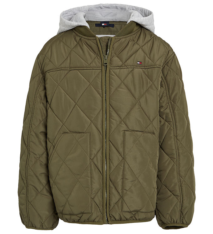 Tommy Hilfiger Dynejakke Utility Olive