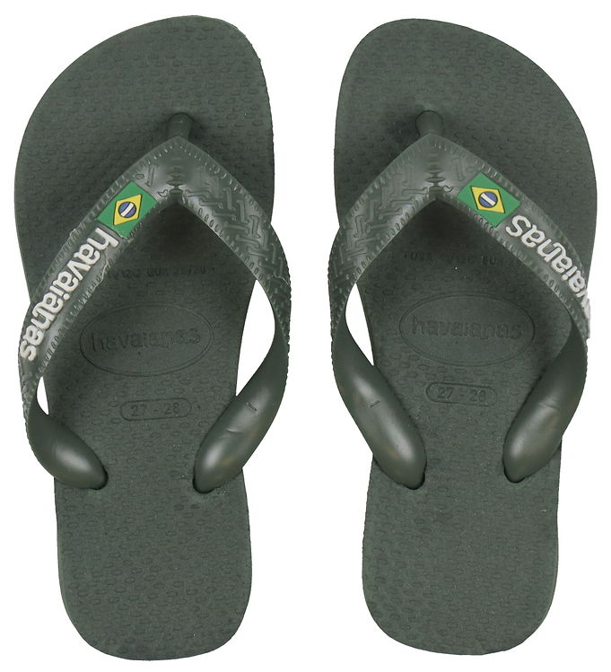 Havaianas Klipklapper - Brasil Logo Olive Green unisex