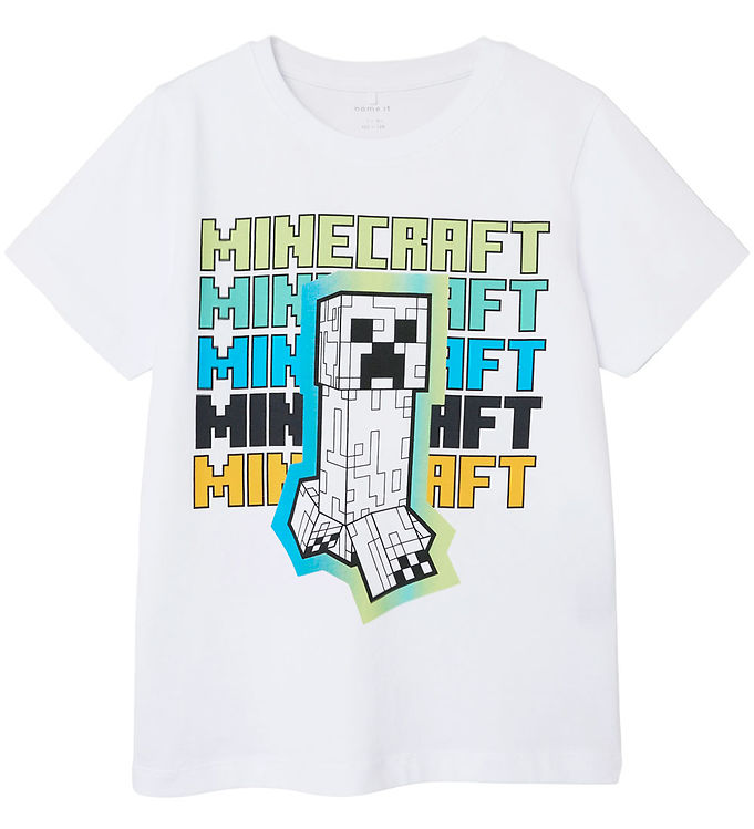 Name It T-shirt Noos Nkmjin Minecraft Bright White