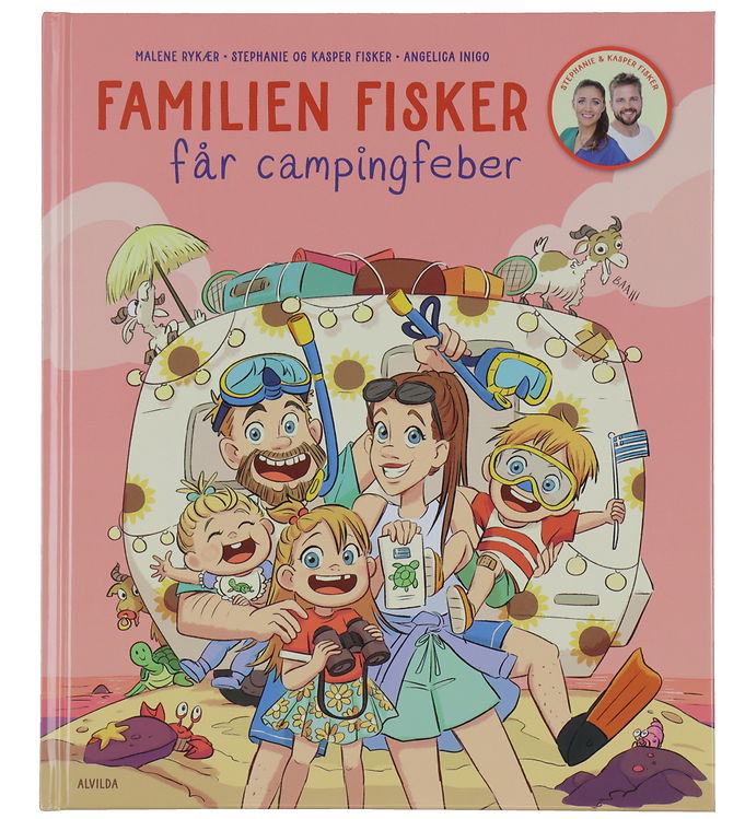 Billede af Alvilda Bog - Familien Fisker - Får Campingfeber - Dansk