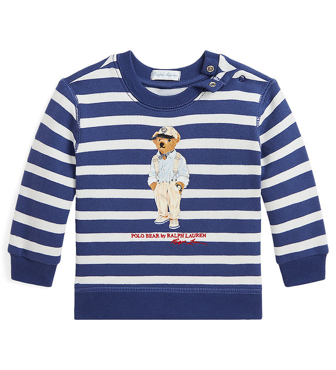Polo Ralph Lauren Sweatee Shirt Hemingway Navy/hvidstribet M. B