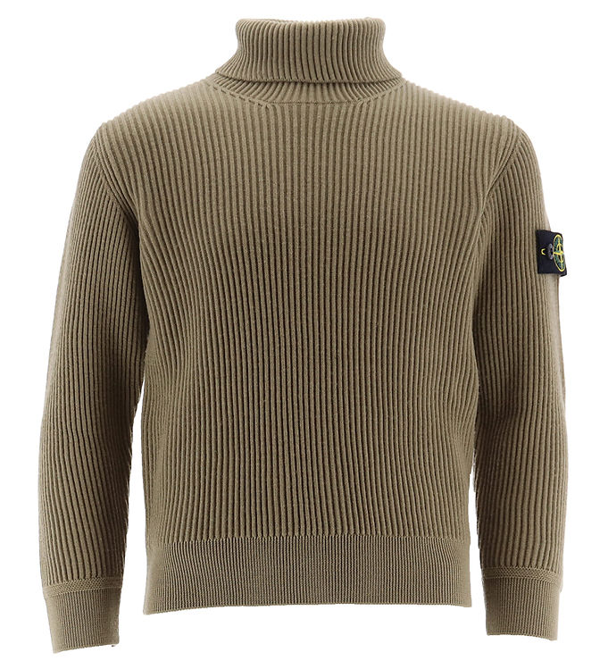 Stone Island Bluse M. Rullekrave Uld Sage
