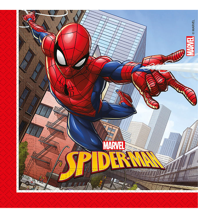 Decorata Party Servietter 20 Pak 33x33 Cm Spider Man Crime