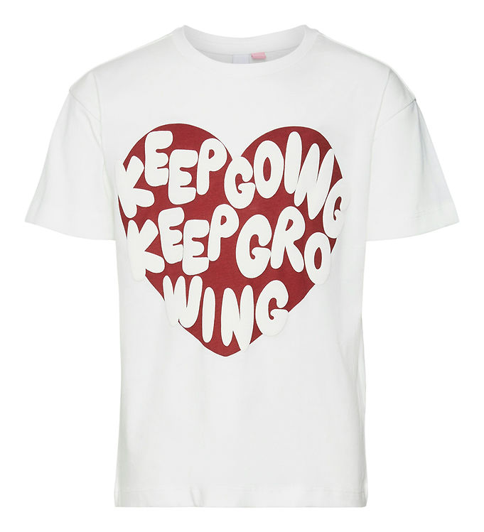 Vero Moda Girl T Shirt Vmappleheart Snow White/frontprint Bi