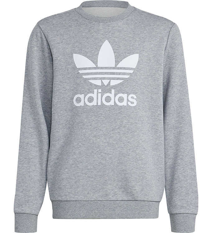 Adidas Originals Sweatee Shirt Trefoil Crew Gråmeleret