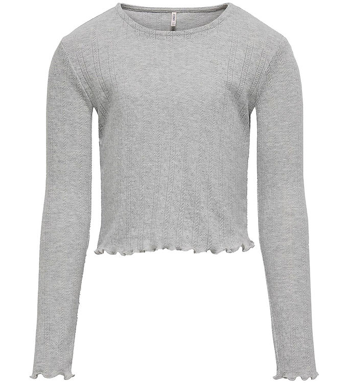 Kids Only Bluse Kogcarlotta Light Grey Melange