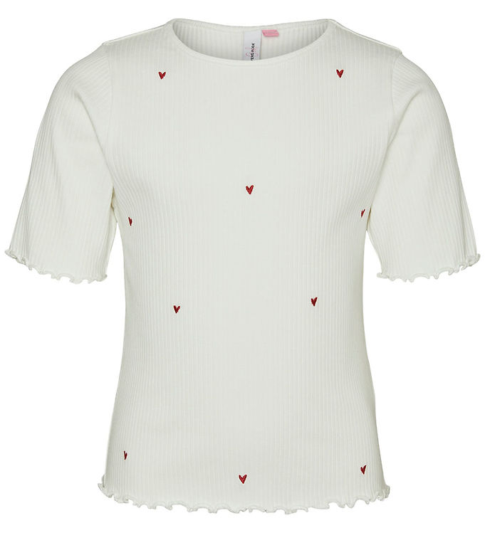 Vero Moda Girl Shirt Vmlavender Snow White Fine Whirl Embr