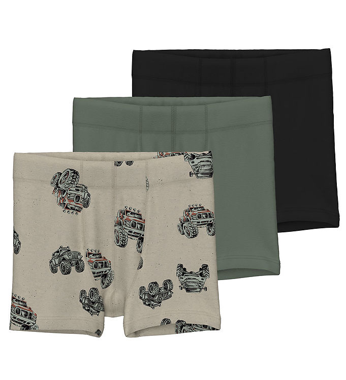 Name It Boxershorts 3-pak Peyote Grøn Til Drenge 110
