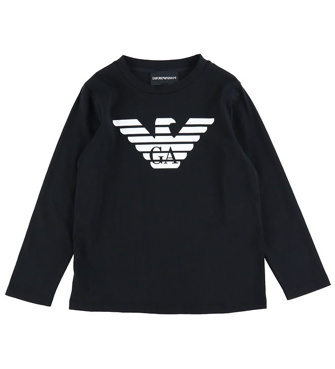 Emporio Armani Bluse Sort Hvid Logo