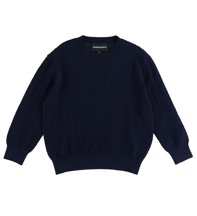 Emporio Armani Bluse Akryl Uld Navy Logoer