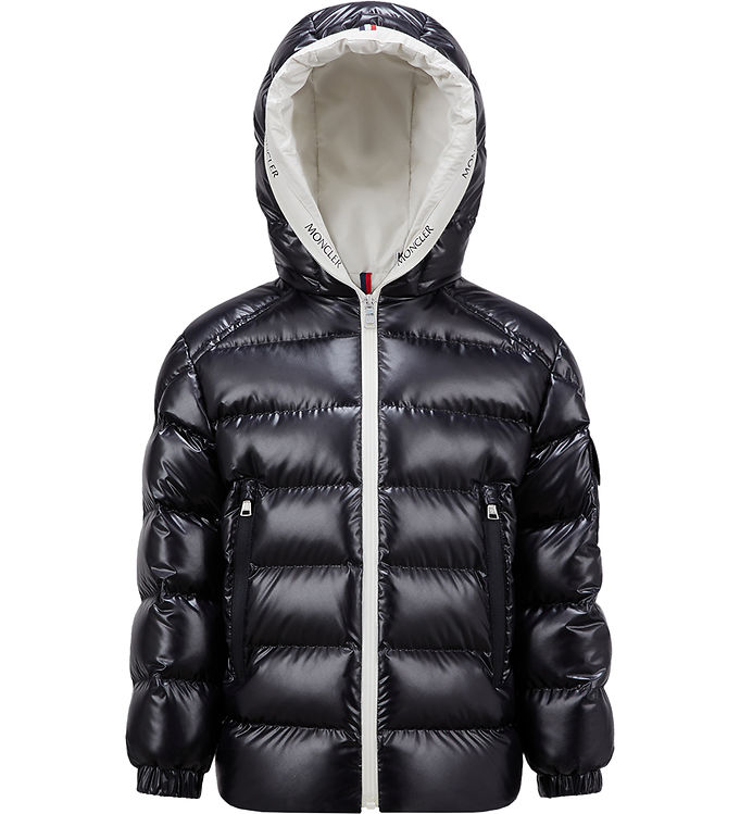 Moncler Dunjakke Ganzorig Medium Blue M. Hvid