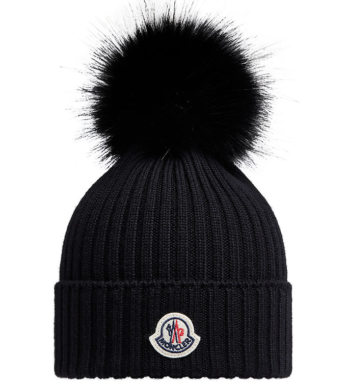 Moncler Hue Uld Sort Kvast