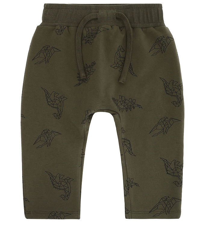 The New Siblings Sweatpants Tnslaurent Ivy Green Dino Aop