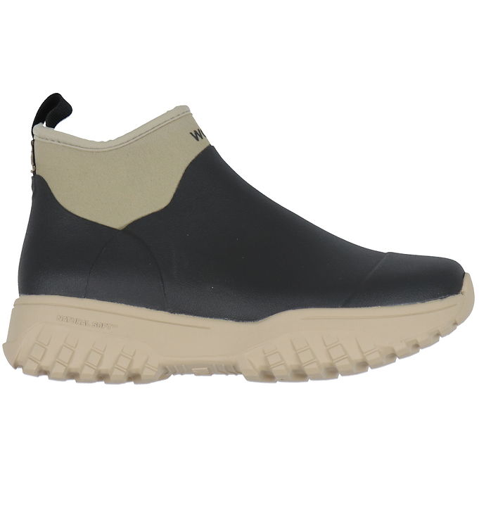 Woden Gummistøvler Irene Waterproof Black/coffee Cream
