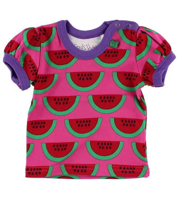 Image of Freds World T-shirt - Pink m. Vandmelon (HU184)