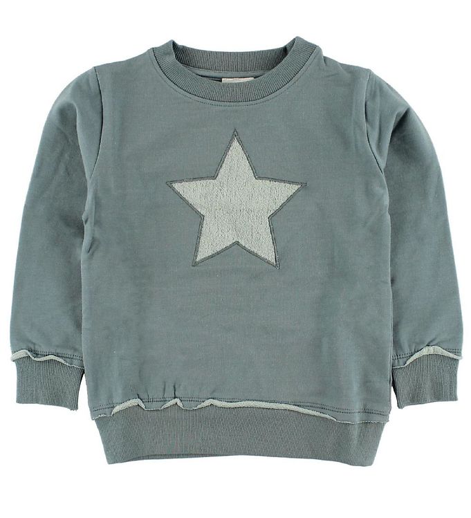 #2 - En Fant Sweatshirt - Støvet Grøn m. Stjerne