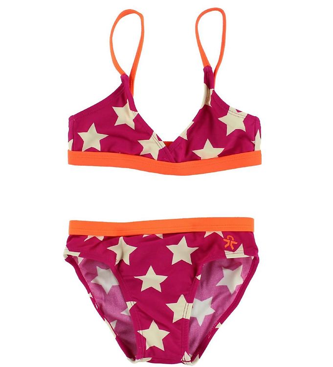 Billede af Color Kids Bikini - UV40+ - Pink/Orange m. Stjerner - 2 år (92) - Color Kids Bikini