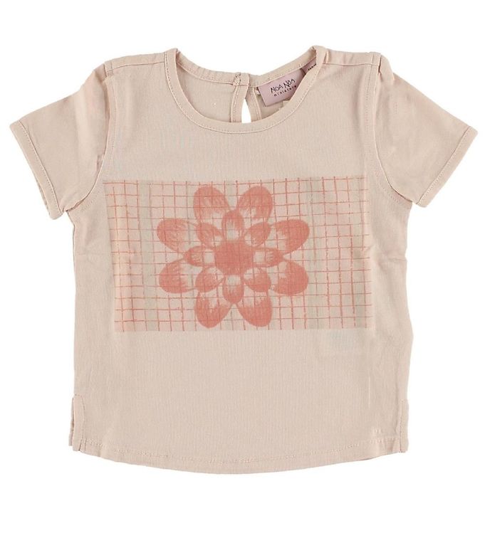 12: Noa Noa miniature T-shirt - Lys Rosa m. Blomst