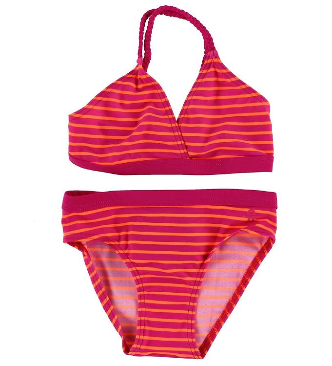 #3 - Color Kids Bikini - Vips - UV40+ - Pink/Orangestribet