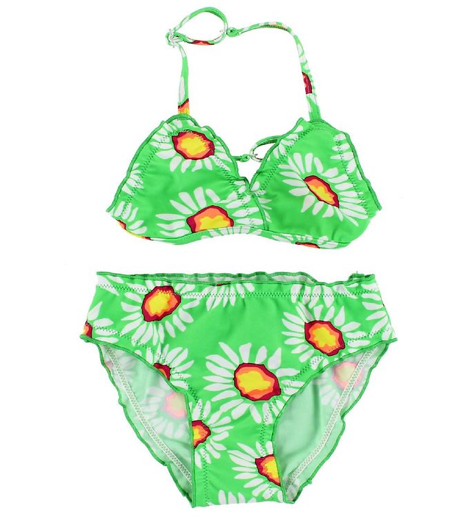 Billede af Color Kids Bikini - Vivi - UV40+ - Grøn m. Blomster