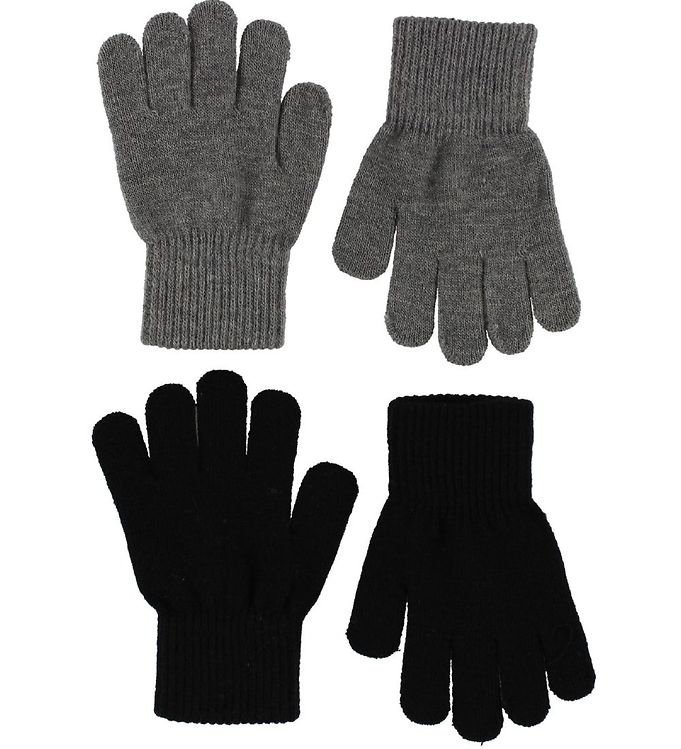 Melton Handsker – 2-pak – Sort/Grå