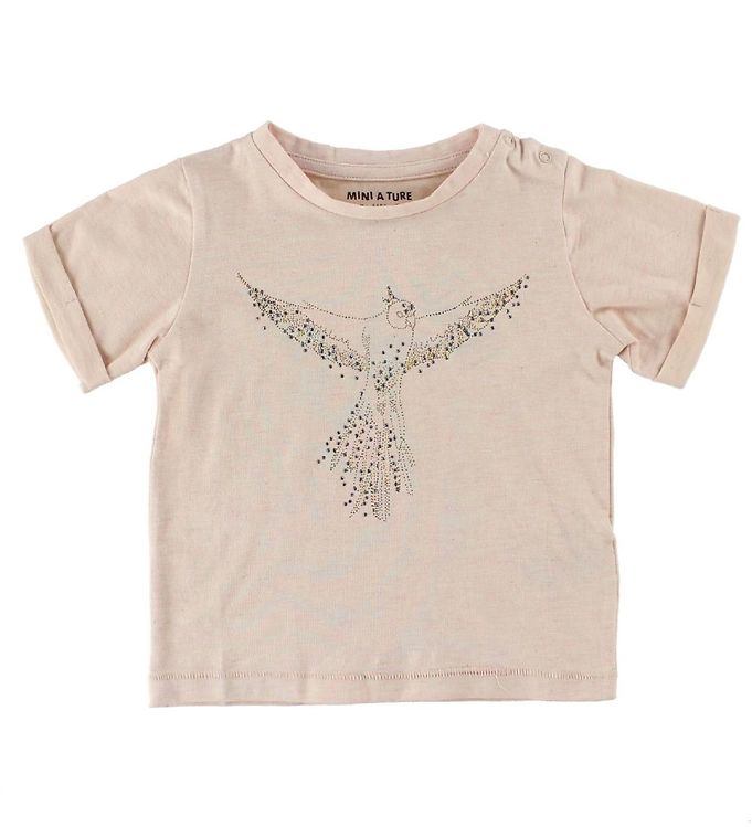 5: Mini A Ture T-Shirt - Laurine - Puddermeleret m. Fugl