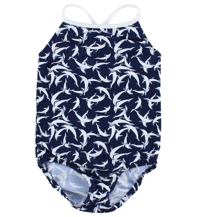 Billede af Petit Crabe Badedragt - UV50+ - Navy m. Delfiner