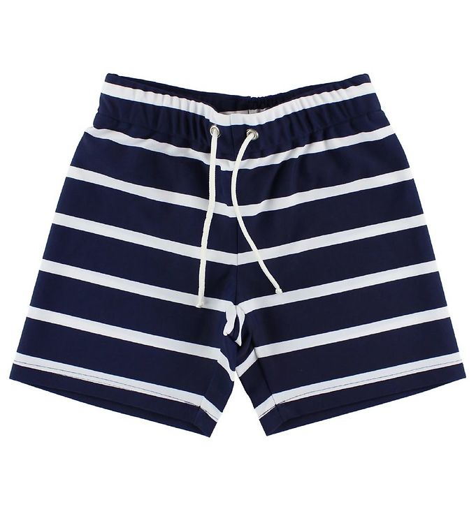 4: Petit Crabe Badeshorts - Alex - UV50+ - Navy/Hvidstribet