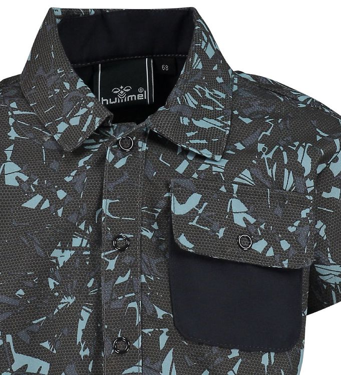 Hummel Badeskjorte UV50+ - HMLSaxo - Koksgrå/Lyseblå