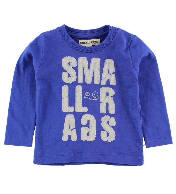 Image of Small Rags Bluse - Blå m. Print - 1 år (80) - Small Rags Bluse (76886-415777)