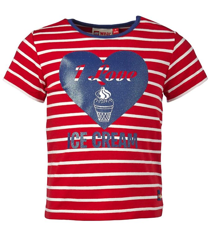 LEGO® Duplo T-shirt - Rød/Hvidstribet m. Hjerte