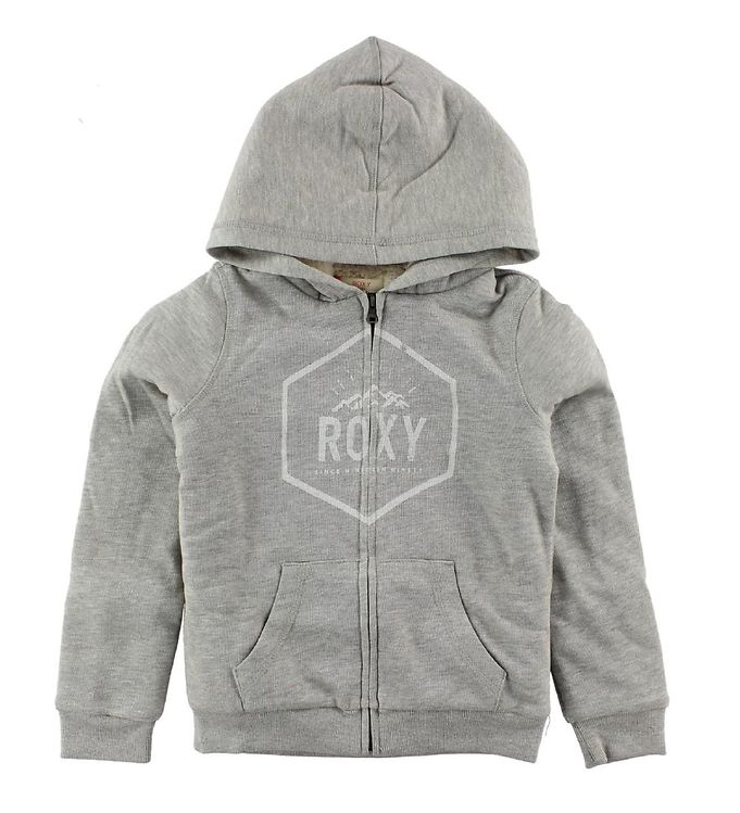 Image of Roxy Cardigan m. Hætte - Memorize - Gråmeleret m. Logo (82506-445203)