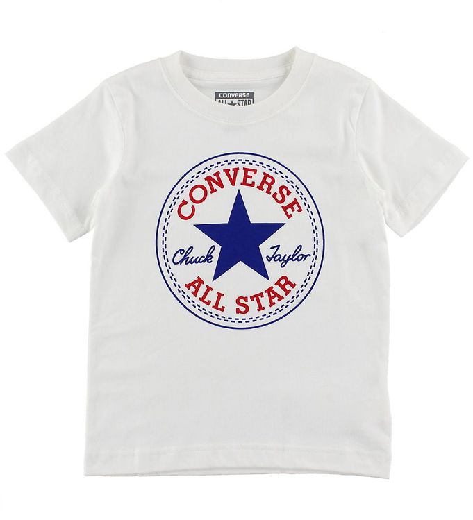 Converse T-shirt - Hvid m. Logo » Fragtfri Danmark