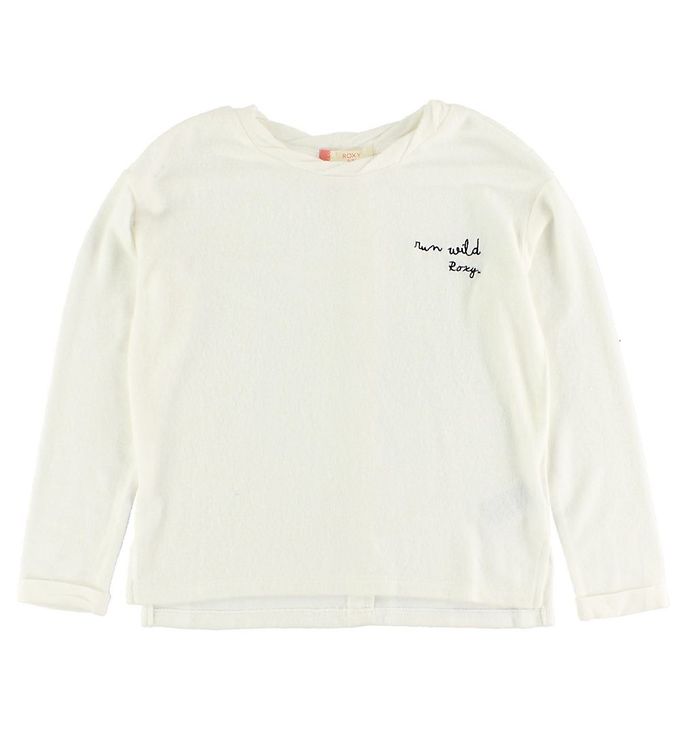 Image of Roxy Bluse - Creme m. Tekst/Knapper (87595-475561)