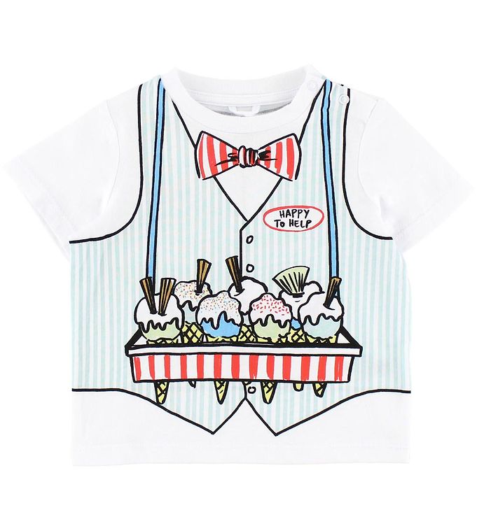 Stella McCartney Kids T-shirt - Hvid m. Issælger