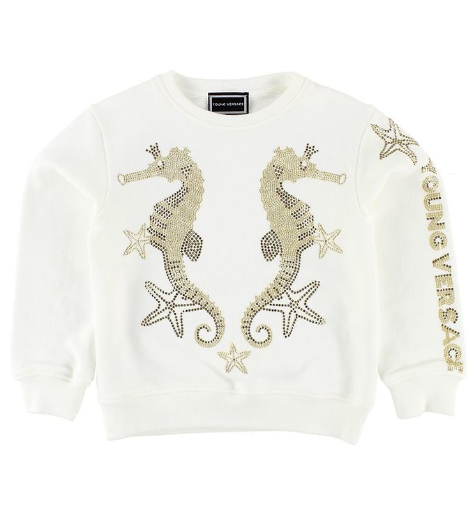 #3 - Young Versace Sweatshirt - Hvid m. Søheste