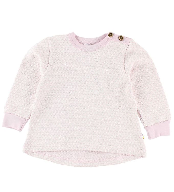 vejledning fodspor Koge Joha Bluse - Strik - Rosa/Creme m. Mønster | Fragtfri i DK