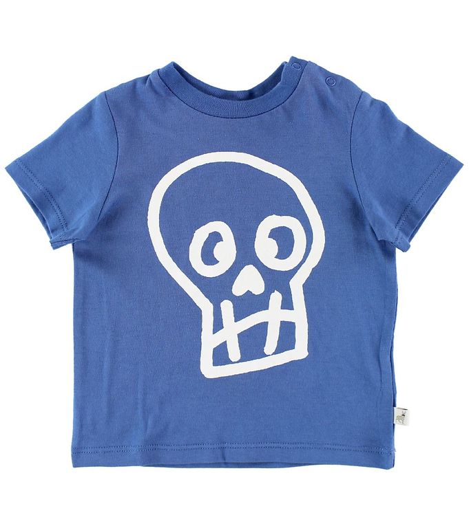 Billede af Stella McCartney Kids T-shirt - Blå m. Kranie