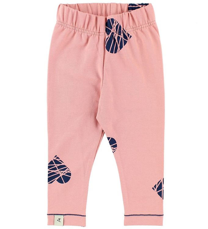 Billede af AlbaBaby Leggings - Rosa m. Hjerter