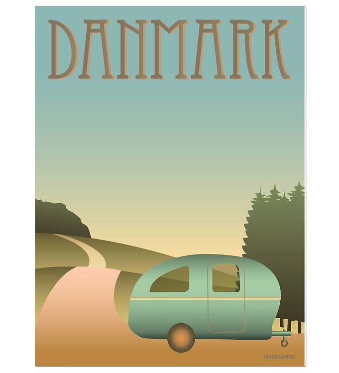 Vissevasse Plakat - 30x40 - Danmark - Camping