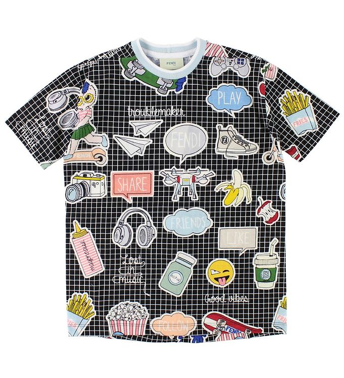 Fendi Kids Shirt Sortternet Print