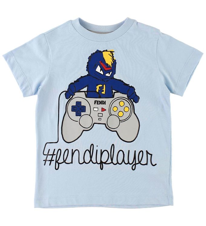 Fendi Kids T-shirt - Lyseblå m. FendiRumi
