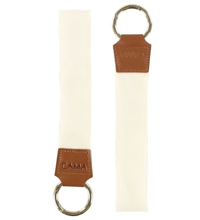 Image of CAMA Copenhagen Strollerclips - Hvid m. Brun - OneSize - CAMA Copenhagen Tilbehør (107349-587327)