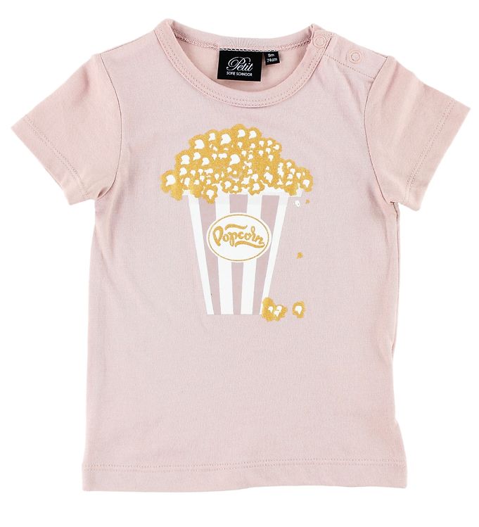 2: Petit by Sofie Schnoor T-shirt - Støvet Pudder m. Popcorn