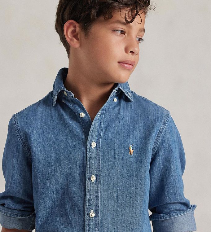Polo Lauren Skjorte - Denim - Blå » Fri fragt i DK